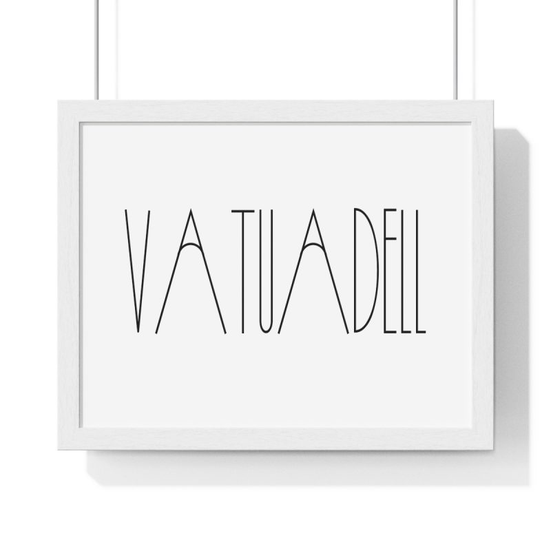Poster enmarcado horizontal - Blanco - Camiseta «Vatuadell estirat»