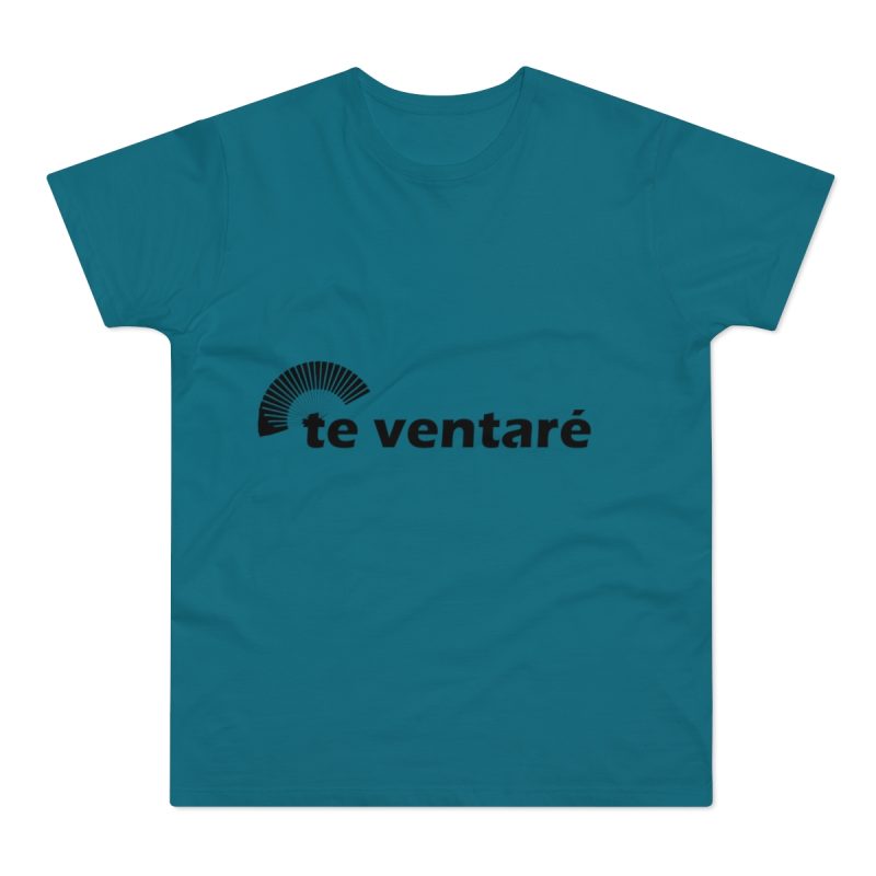 Camiseta hombre punto liso - Azul diva - Camiseta «Te ventaré, ventall»