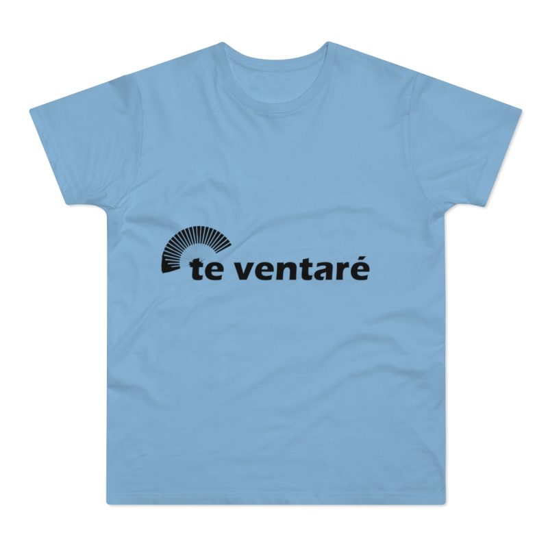 Camiseta hombre punto liso - Azul cielo - Camiseta «Te ventaré, ventall»