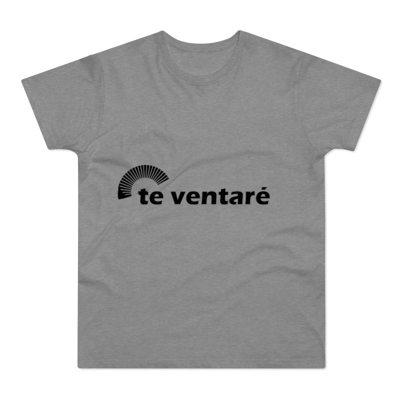Camiseta hombre punto liso - Gris deportivo jaspeado - Camiseta «Te ventaré, ventall»