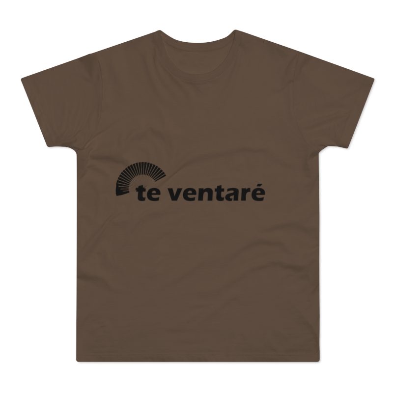Camiseta hombre punto liso - Marron chocolate - Camiseta «Te ventaré, ventall»