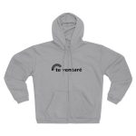 Sudadera capucha con cremallera premium - Gris jaspeado claro - Camiseta «Te ventaré, ventall» Sudadera capucha con cremallera premium - Gris jaspeado claro - Camiseta «Te ventaré, ventall»