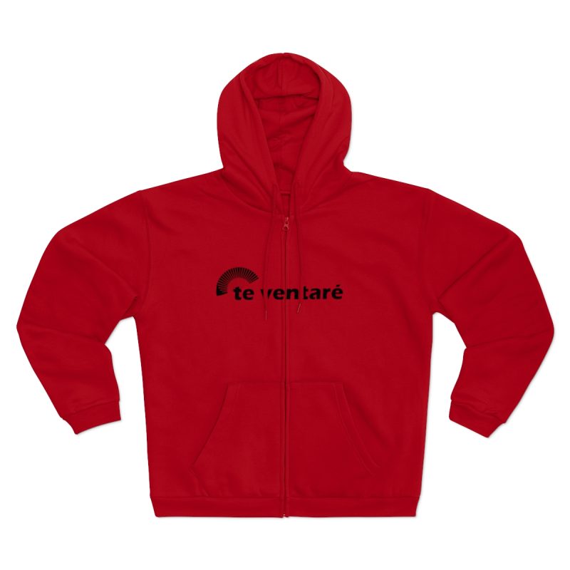 Sudadera capucha con cremallera premium - Rojo - Camiseta «Te ventaré, ventall»