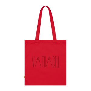 Bolsa de algodon organico - Rojo clasico - Camiseta «Vatuadell estirat»