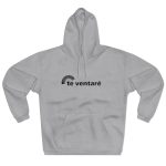 Sudadera con capucha cerrada - Gris jaspeado claro - Camiseta «Te ventaré, ventall»