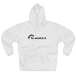 Sudadera con capucha cerrada - Blanco - Camiseta «Te ventaré, ventall»