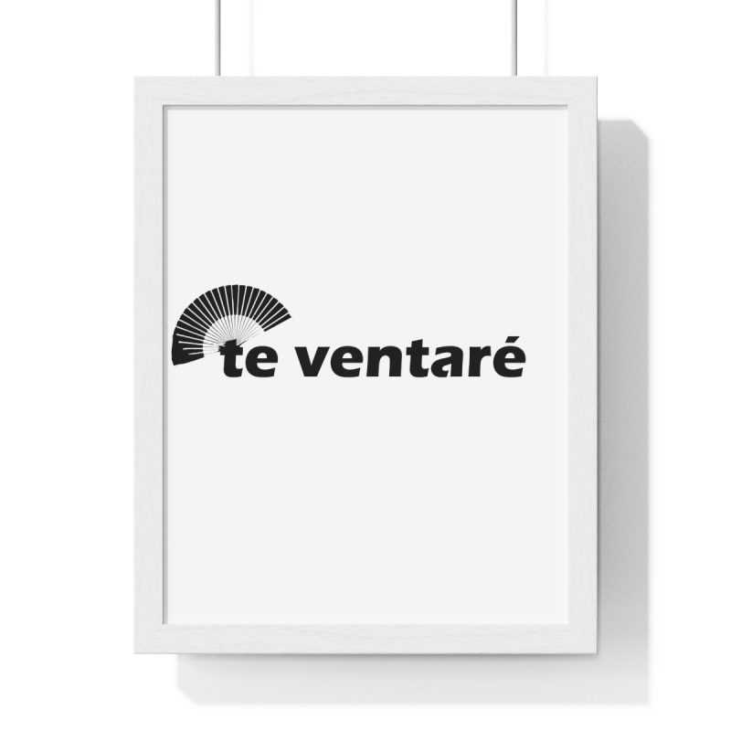 Poster enmarcado vertical - Blanco - Camiseta «Te ventaré, ventall»