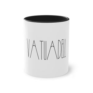 Taza bicolor - Negro - Camiseta «Vatuadell estirat»