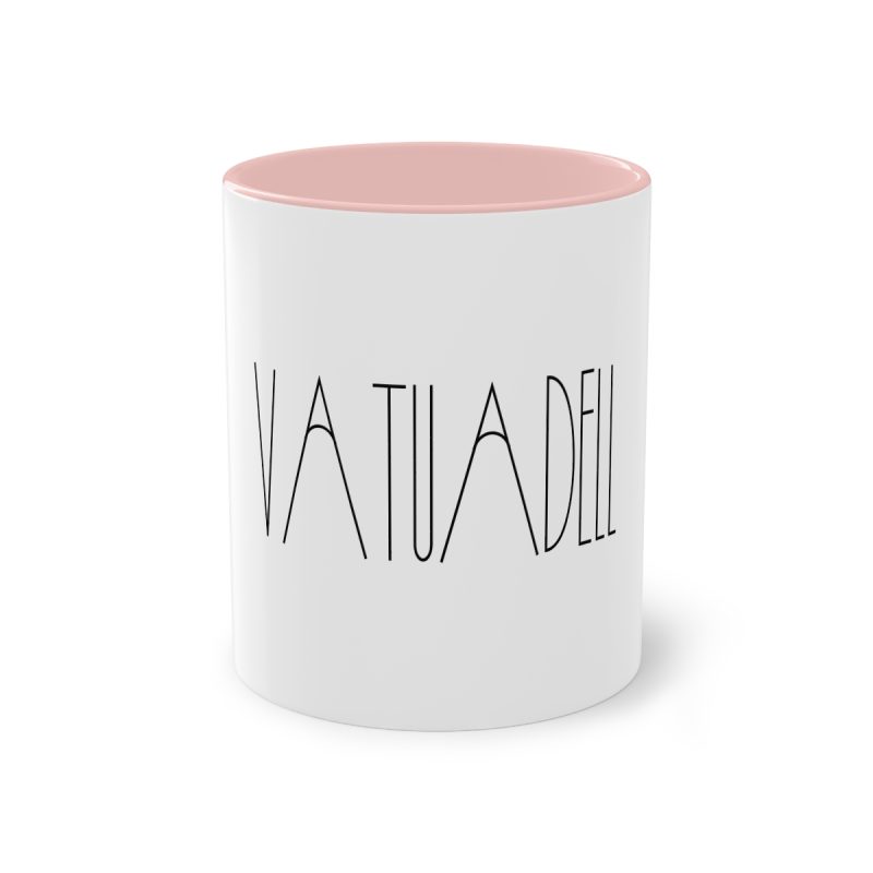 Taza bicolor - Rosa - Camiseta «Vatuadell estirat»