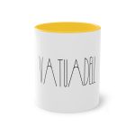 Taza bicolor - Amarillo dorado - Camiseta «Vatuadell estirat»