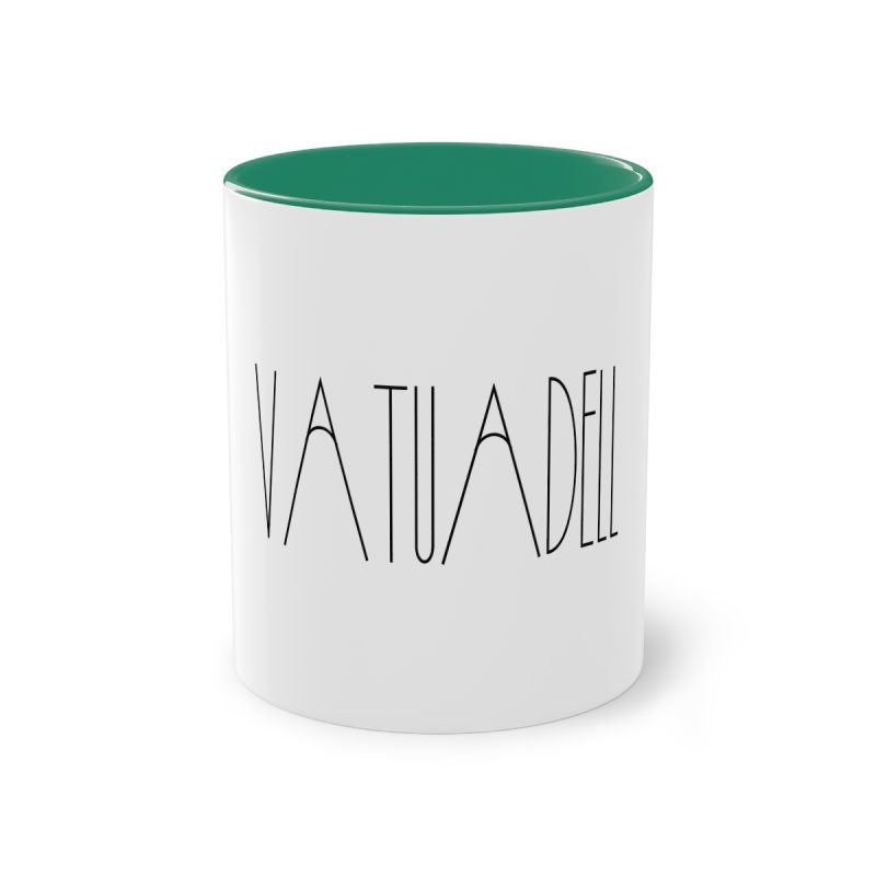 Taza bicolor - Verde oscuro - Camiseta «Vatuadell estirat»