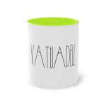 Taza bicolor - Verde claro - Camiseta «Vatuadell estirat»