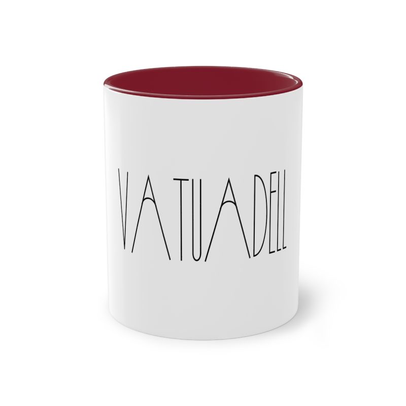 Taza bicolor - Granate - Camiseta «Vatuadell estirat»