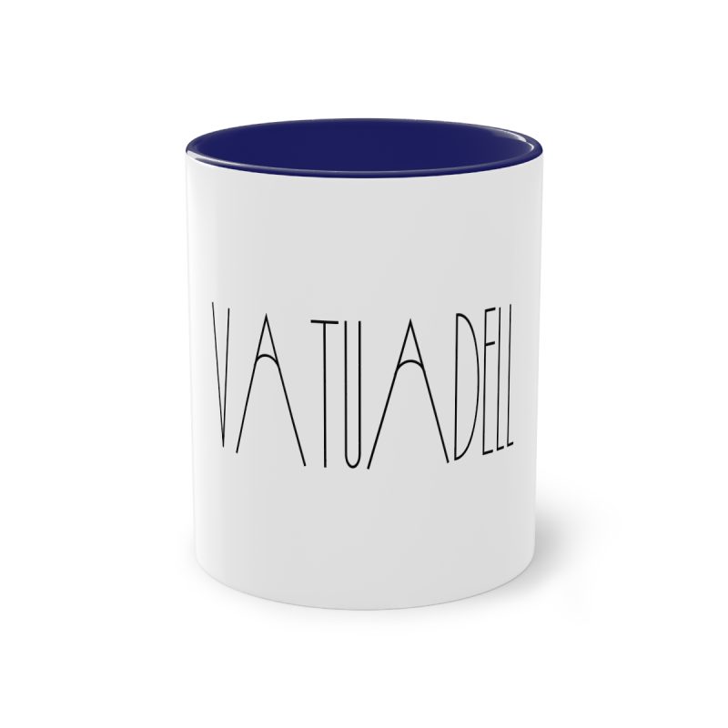 Taza bicolor - Azul oscuro - Camiseta «Vatuadell estirat»