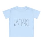 Camiseta de bebe - Azul empolvado - Camiseta «Vatuadell estirat» Camiseta de bebe - Azul empolvado - Camiseta «Vatuadell estirat»