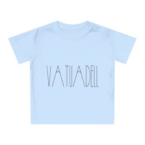 Camiseta de bebe - Azul empolvado - Camiseta «Vatuadell estirat»