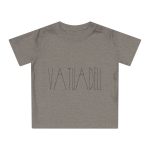 Camiseta de bebe - Gris jaspeado melange - Camiseta «Vatuadell estirat» Camiseta de bebe - Gris jaspeado melange - Camiseta «Vatuadell estirat»