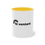 Taza bicolor - Amarillo dorado - Camiseta «Te ventaré, ventall» Taza bicolor - Amarillo dorado - Camiseta «Te ventaré, ventall»