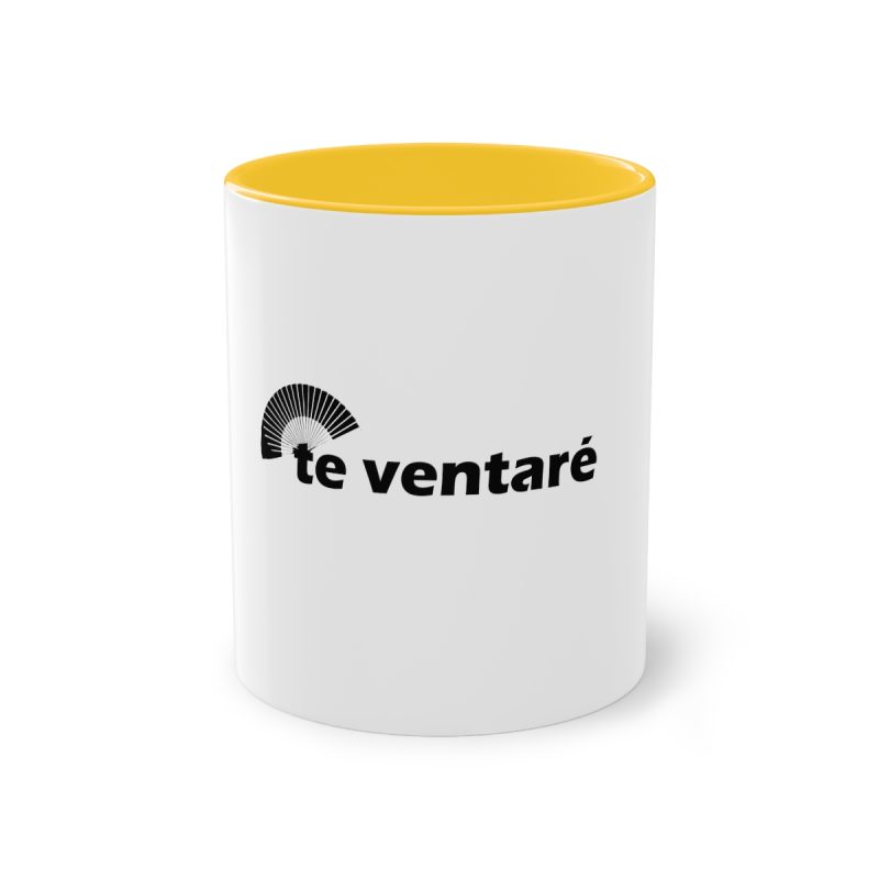 Taza bicolor - Amarillo dorado - Camiseta «Te ventaré, ventall»