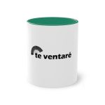 Taza bicolor - Verde oscuro - Camiseta «Te ventaré, ventall» Taza bicolor - Verde oscuro - Camiseta «Te ventaré, ventall»