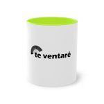 Taza bicolor - Verde claro - Camiseta «Te ventaré, ventall» Taza bicolor - Verde claro - Camiseta «Te ventaré, ventall»