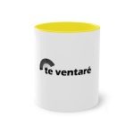 Taza bicolor - Amarillo - Camiseta «Te ventaré, ventall» Taza bicolor - Amarillo - Camiseta «Te ventaré, ventall»