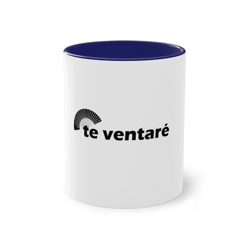 Taza bicolor - Azul oscuro - Camiseta «Te ventaré, ventall»