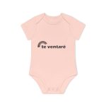 Body bebe manga corta organico - Rosa empolvado - Camiseta «Te ventaré, ventall» Body bebe manga corta organico - Rosa empolvado - Camiseta «Te ventaré, ventall»