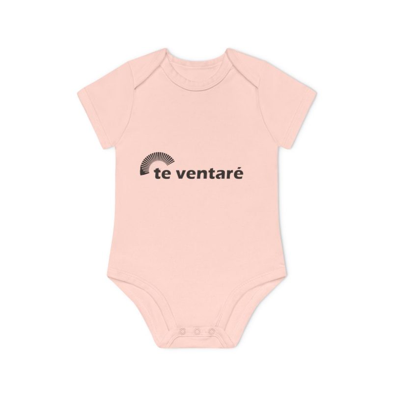 Body bebe manga corta organico - Rosa empolvado - Camiseta «Te ventaré, ventall»