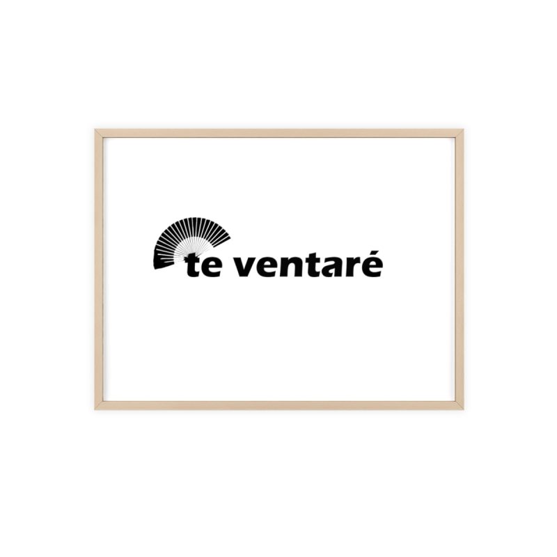 Poster con marco de madera - Marco de madera natural - Camiseta «Te ventaré, ventall»