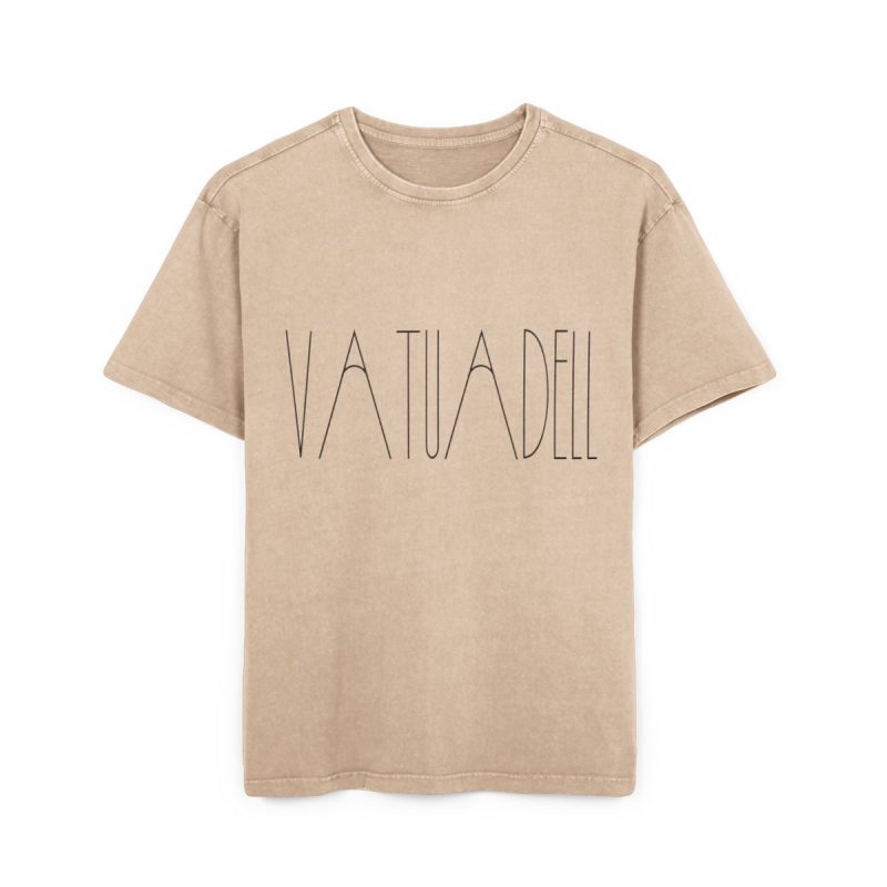 Camiseta oversize lavado acido - Beis - Camiseta «Vatuadell estirat»