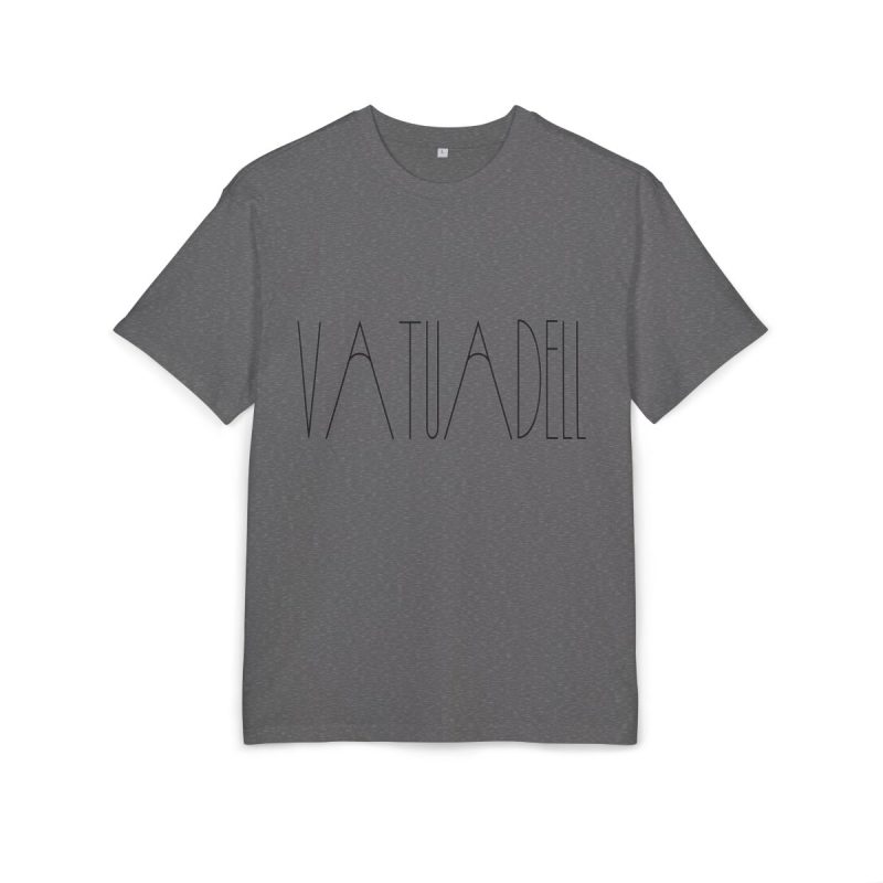 Camiseta oversize gruesa - Gris marengo jaspeado - Camiseta «Vatuadell estirat»