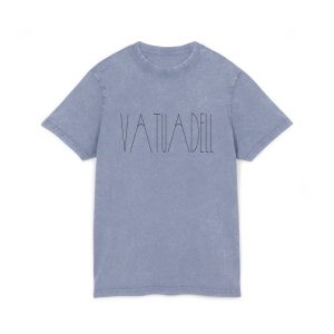 Camiseta lavado acido cuello redondo - Azul vintage - Camiseta «Vatuadell estirat»