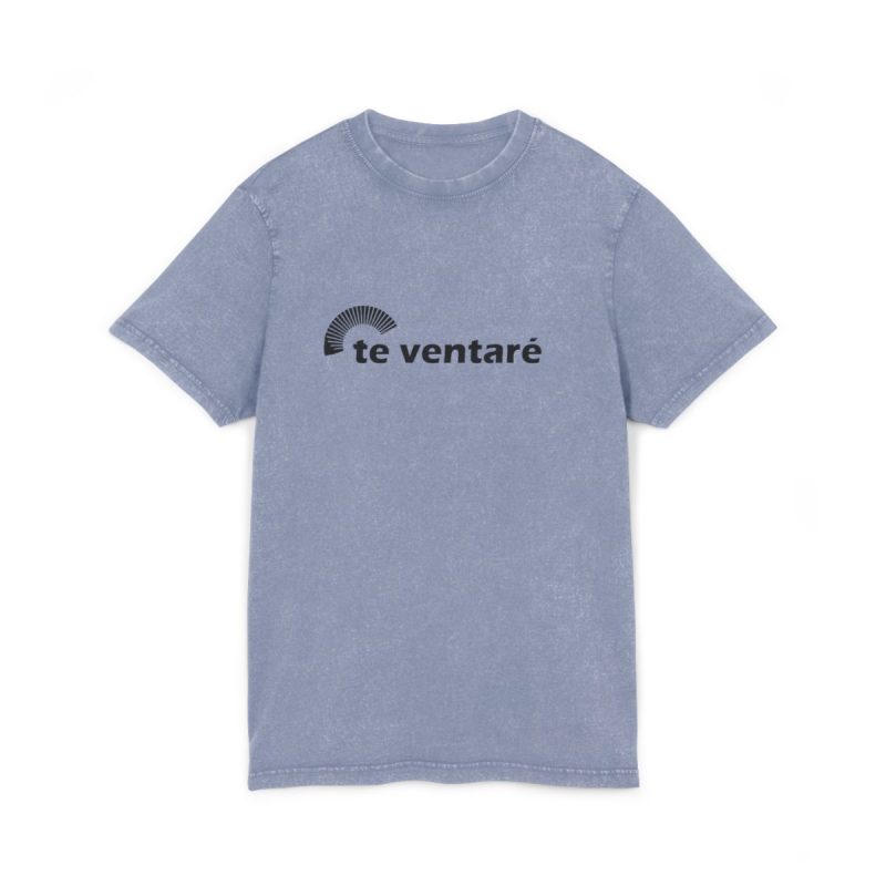 Camiseta lavado acido cuello redondo - Azul vintage - Camiseta «Te ventaré, ventall» Camiseta lavado acido cuello redondo - Azul vintage - Camiseta «Te ventaré, ventall»