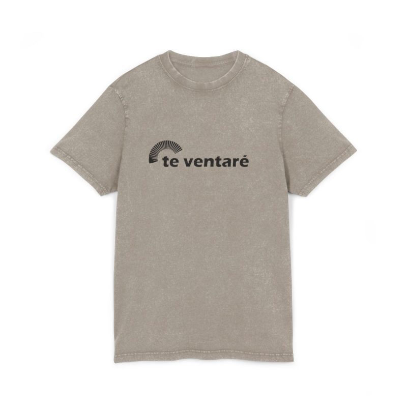 Camiseta lavado acido cuello redondo - Caqui oscuro - Camiseta «Te ventaré, ventall»