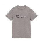 Camiseta lavado acido cuello redondo - Gris asfalto - Camiseta «Te ventaré, ventall» Camiseta lavado acido cuello redondo - Gris asfalto - Camiseta «Te ventaré, ventall»