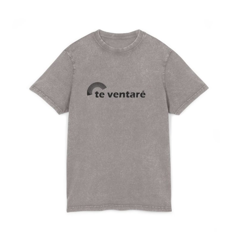 Camiseta lavado acido cuello redondo - Gris asfalto - Camiseta «Te ventaré, ventall»