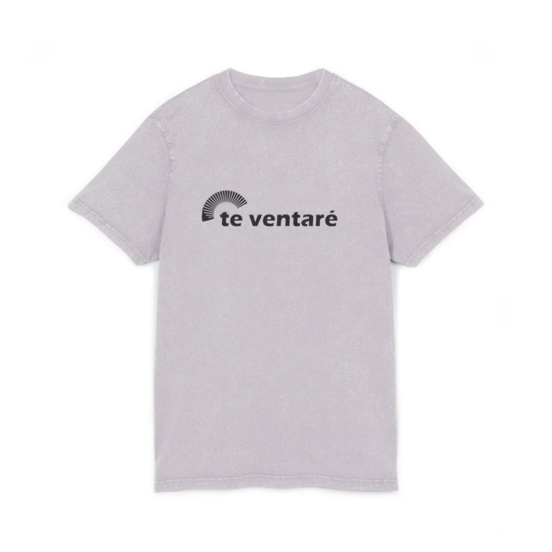 Camiseta lavado acido cuello redondo - Lila suave - Camiseta «Te ventaré, ventall»