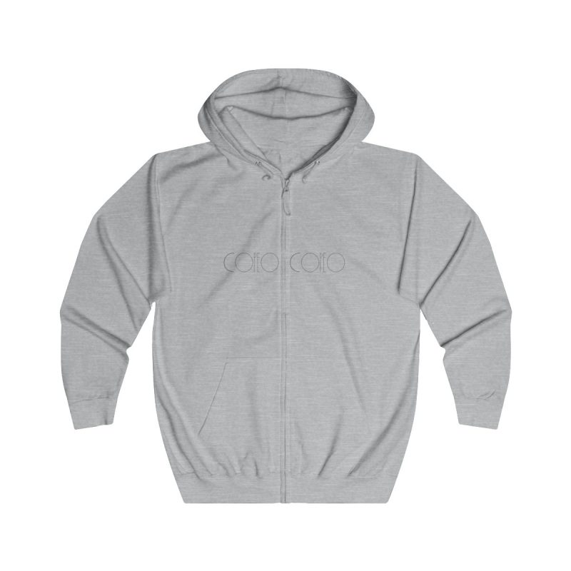 Sudadera con capucha y cremallera - Gris jaspeado claro - Camiseta «Copeo Copeo»