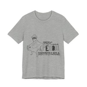 Camiseta jersey manga corta - Gris jaspeado - Camiseta «Tenc una perdiu revetlera»