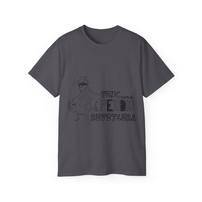 Camiseta ultra algodon - Gris marengo - Camiseta «Tenc una perdiu revetlera» Camiseta ultra algodon - Gris marengo - Camiseta «Tenc una perdiu revetlera»