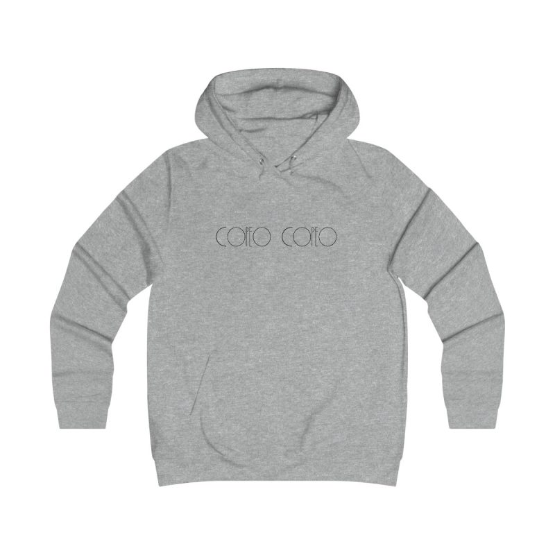 Sudadera universitaria mujer - Gris jaspeado claro - Camiseta «Copeo Copeo»