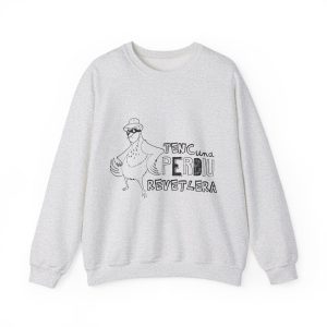 Sudadera cuello redondo - Gris ceniza - Camiseta «Tenc una perdiu revetlera»