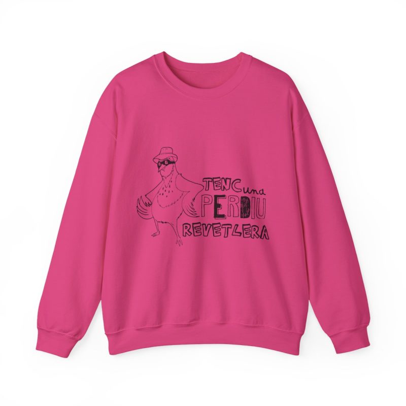 Sudadera cuello redondo - Fucsia intenso - Camiseta «Tenc una perdiu revetlera»