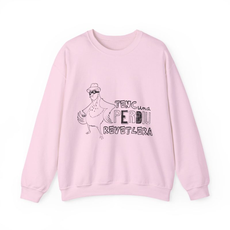 Sudadera cuello redondo - Rosa claro - Camiseta «Tenc una perdiu revetlera»