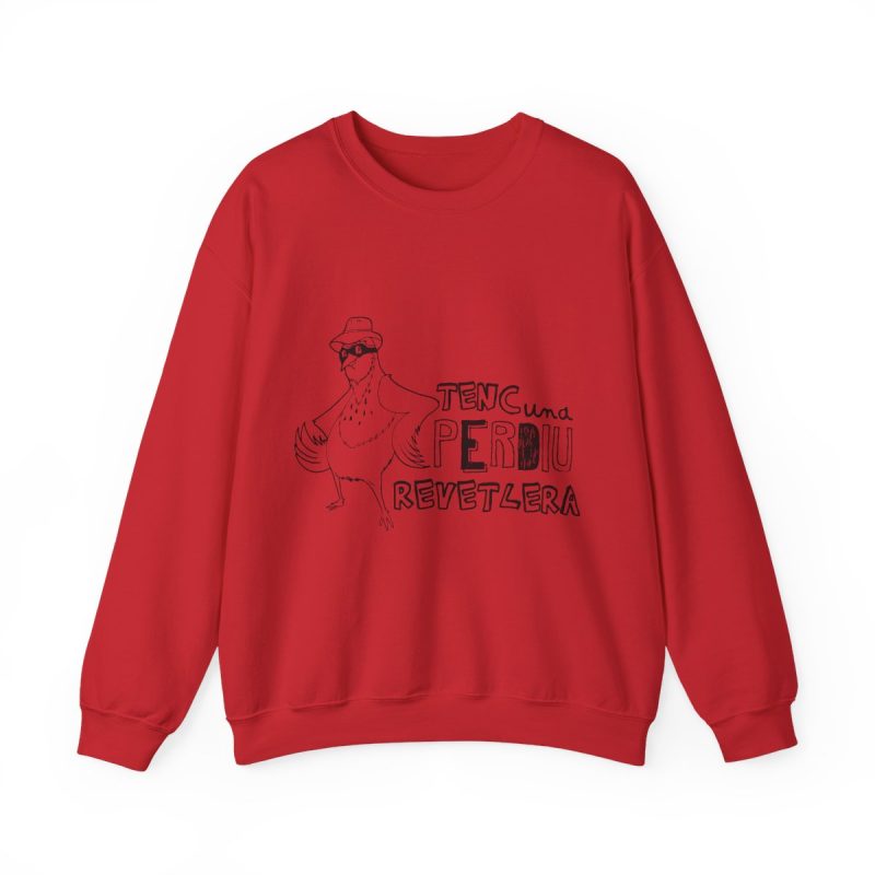 Sudadera cuello redondo - Rojo - Camiseta «Tenc una perdiu revetlera»