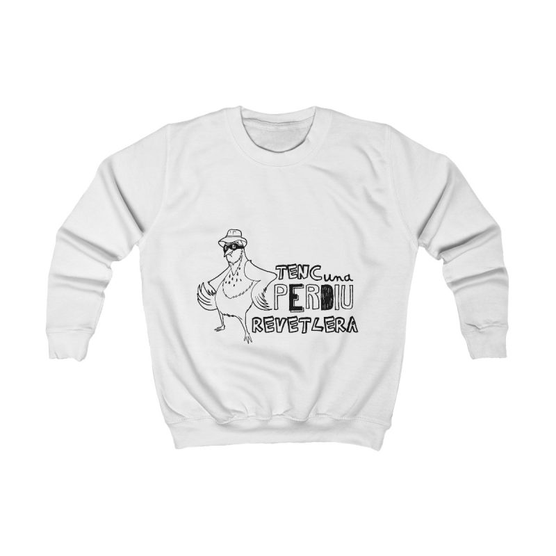 Sudadera infantil - Blanco artico - Camiseta «Tenc una perdiu revetlera» Sudadera infantil - Blanco artico - Camiseta «Tenc una perdiu revetlera»
