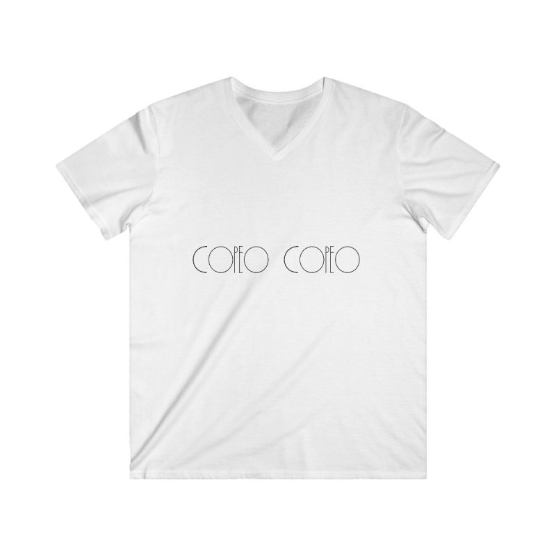Camiseta hombre entallada cuello de pico - Blanco - Camiseta «Copeo Copeo»