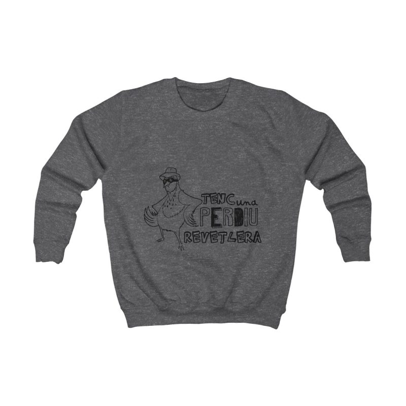 Sudadera infantil - Gris marengo - Camiseta «Tenc una perdiu revetlera»
