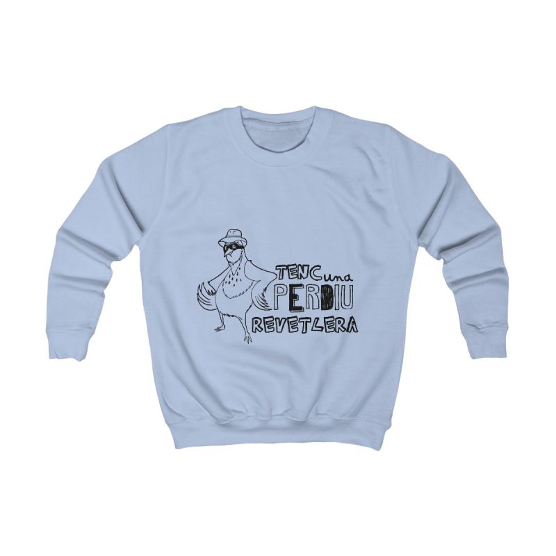 Sudadera infantil - Azul cielo - Camiseta «Tenc una perdiu revetlera»